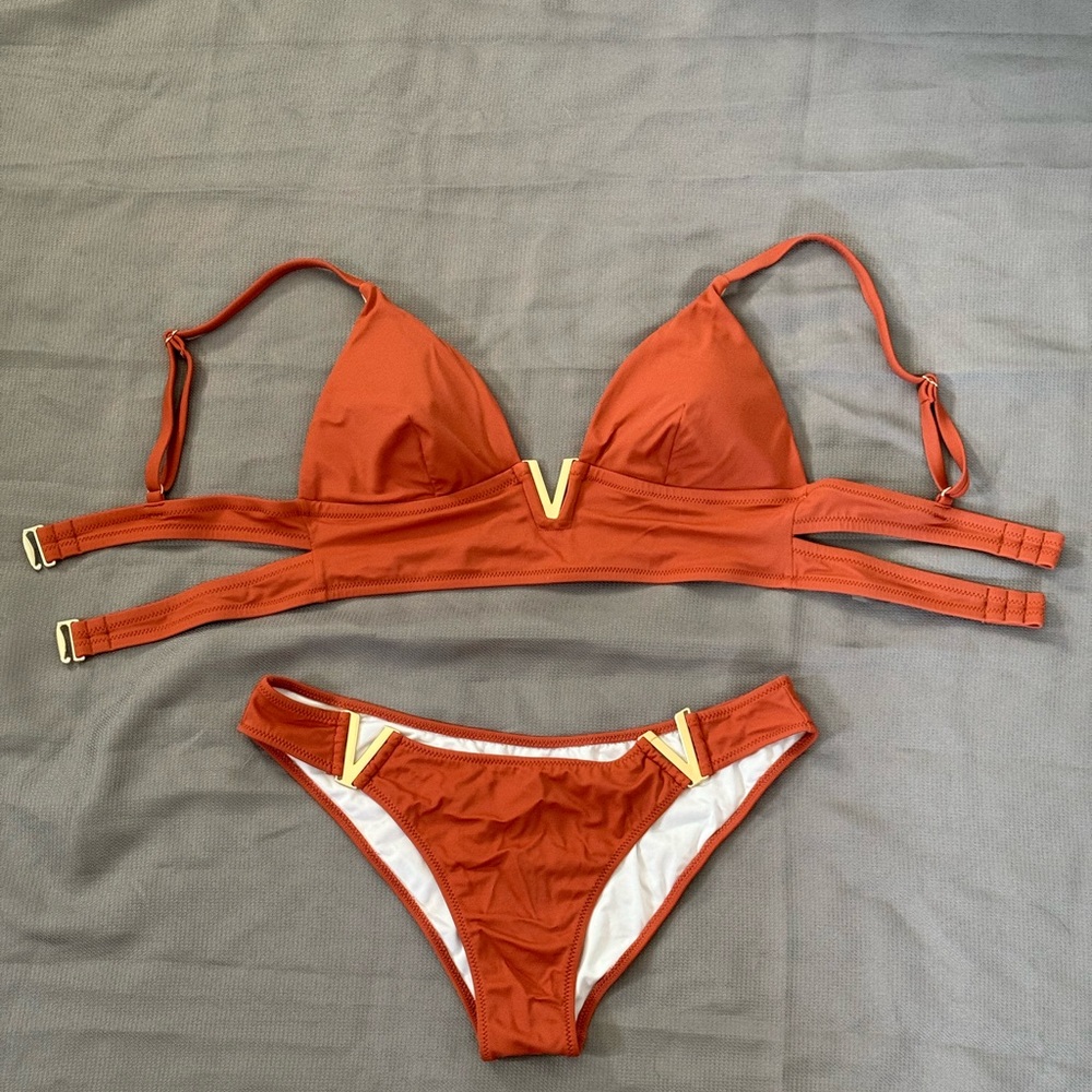 Stylish Orange Bikini Set